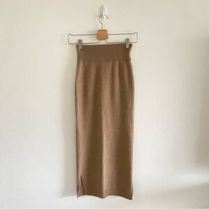 Wilfred Tan Wool Skirt